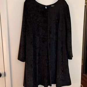 Context Black Crushed Velvet Long Sleeve Women's Dress. Very gently used.